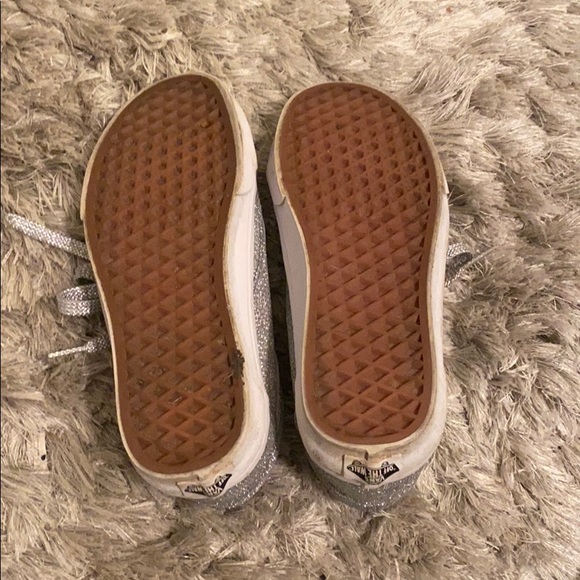 Silver Glitter Low Top Vans 8 - Picture 5 of 6